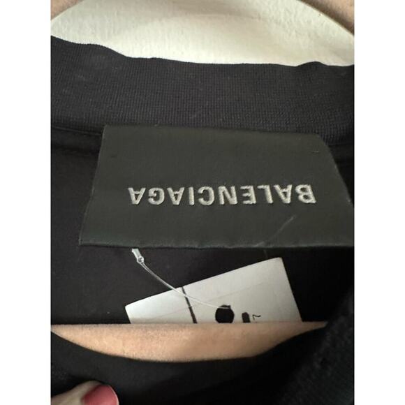 BALENCIAGA Oversized Baggy Distressed Printed Tee Free Styling Tips Hotline NWT - Picture 6 of 11